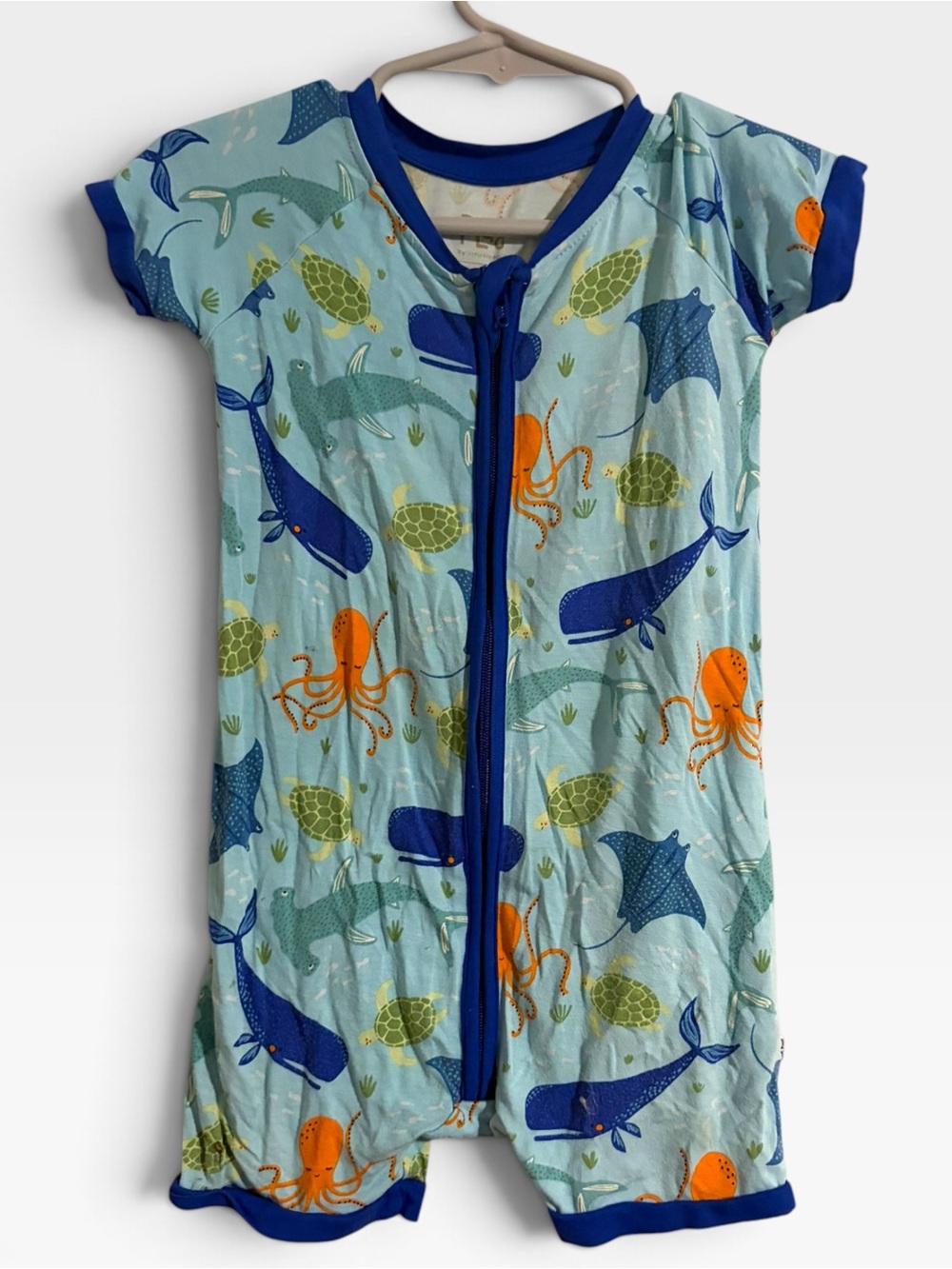 Little Sleepies PLAY Marine Life Bamboo Shorty Romper 12-18M